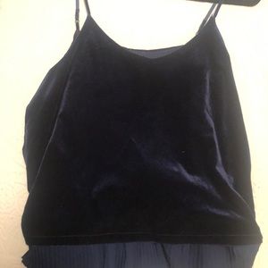 Beautiful Blue Velvet Top